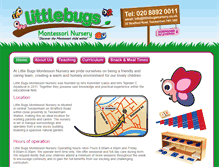 Tablet Screenshot of littlebugsnursery.co.uk